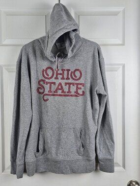 J. America Ohio State Gray‎ Glitter Hoodie XLarge Football College SEC Buckeyes